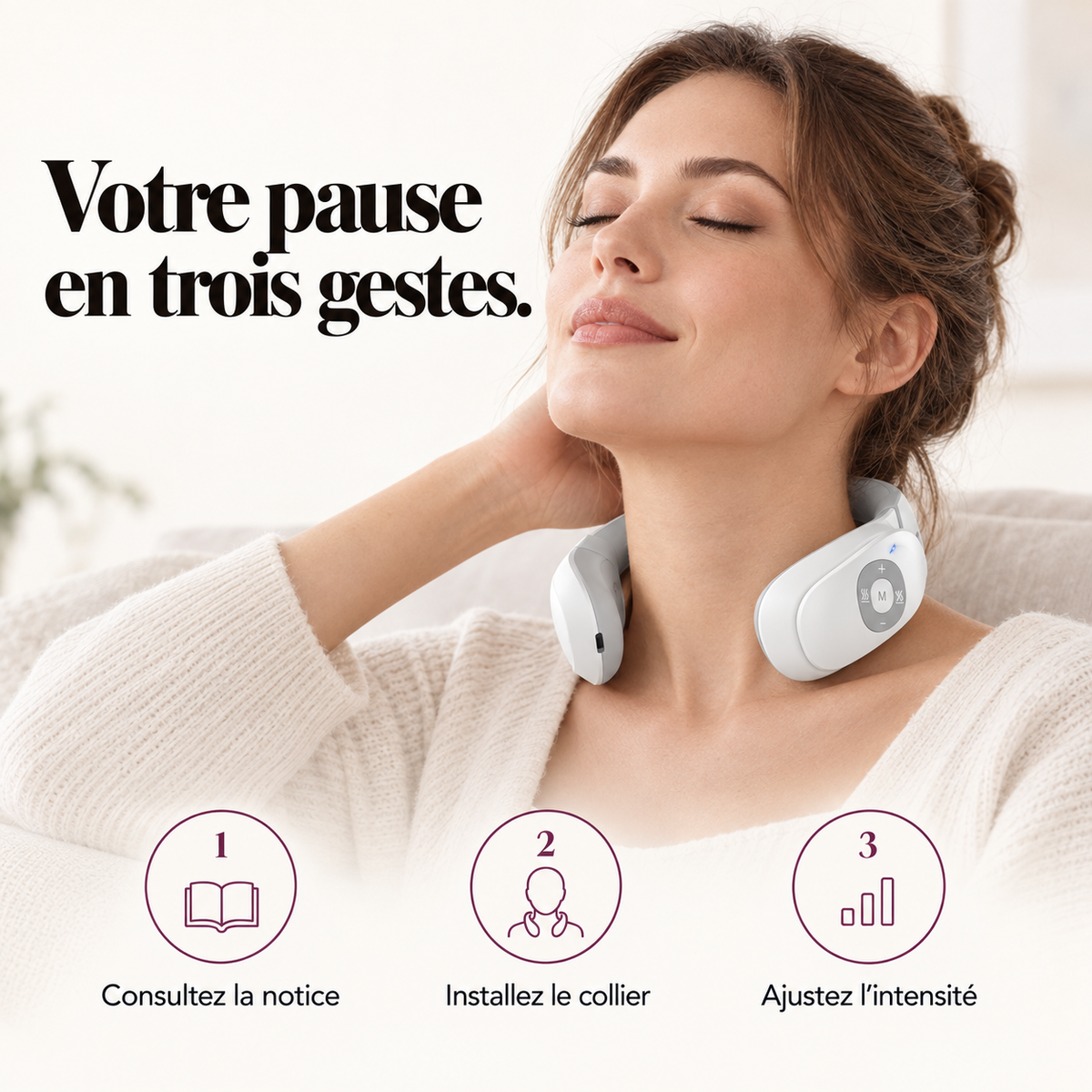 Masseur de nuque à impulsions électriques : présentation du modèle, visuel 7.