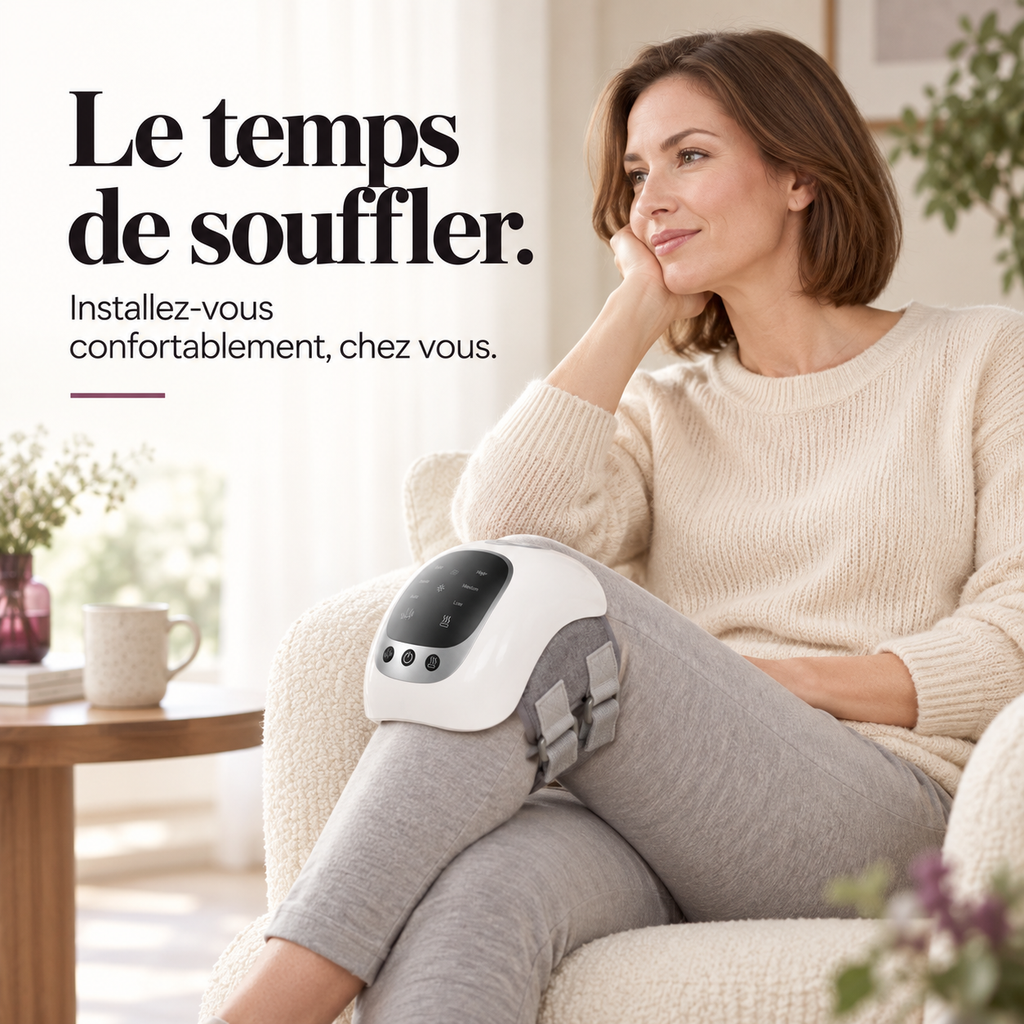 Masseur de genou sans fil chauffant : présentation du modèle, visuel 4.