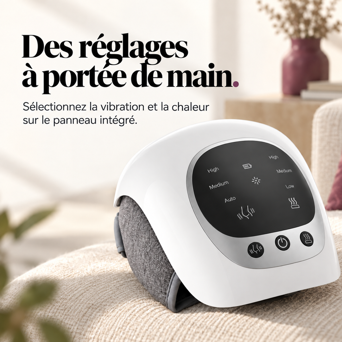 Masseur de genou sans fil chauffant : présentation du modèle, visuel 5.