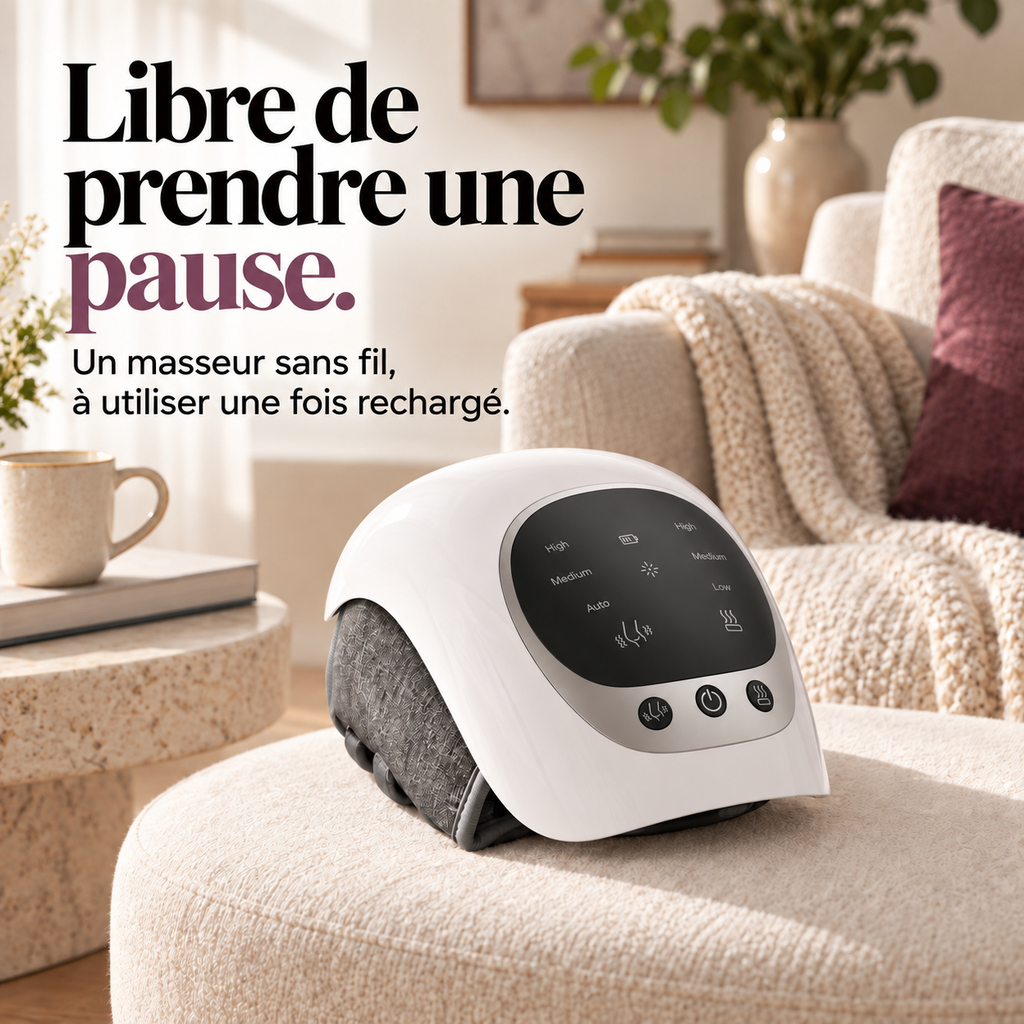 Masseur de genou sans fil chauffant : présentation du modèle, visuel 7.