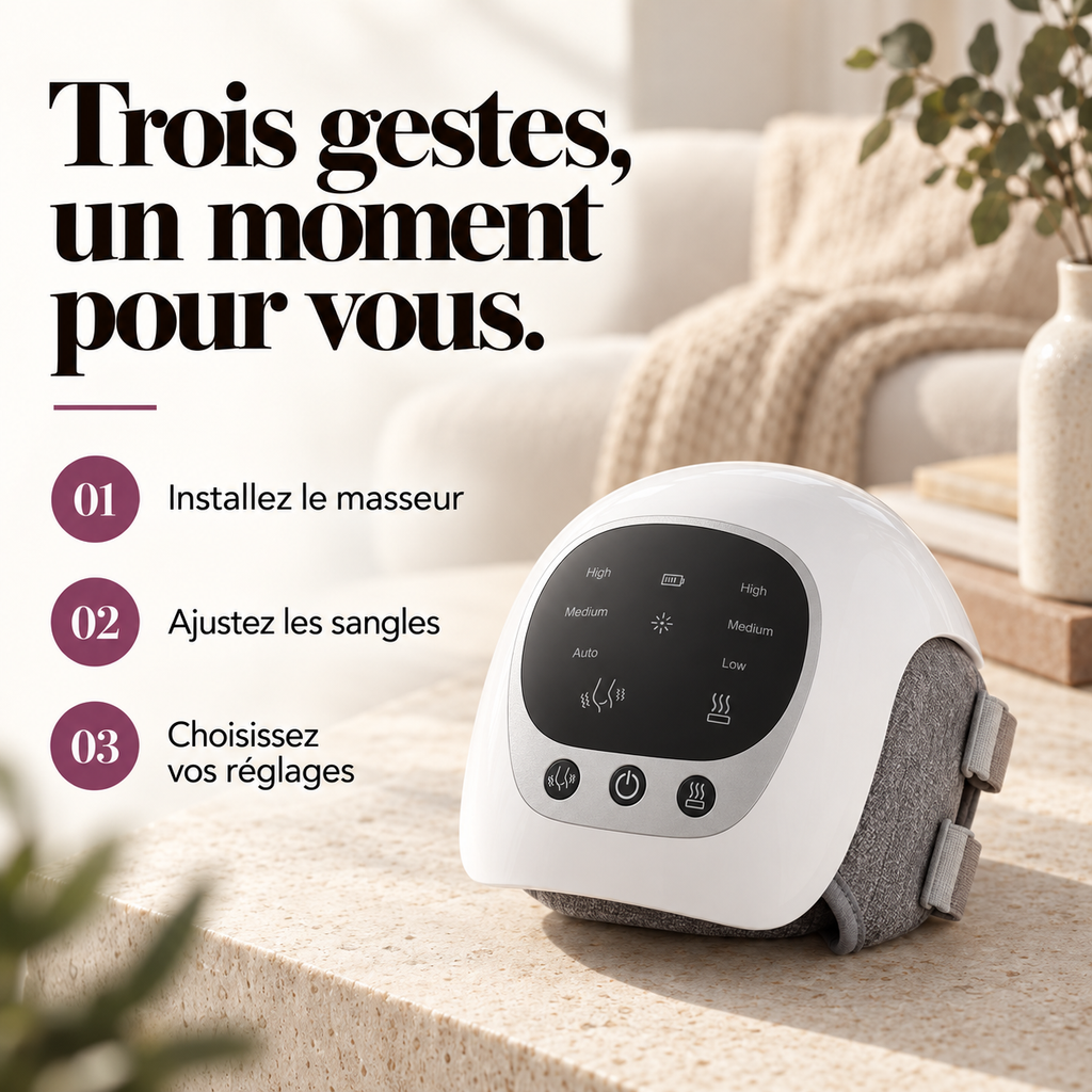Masseur de genou sans fil chauffant : présentation du modèle, visuel 8.