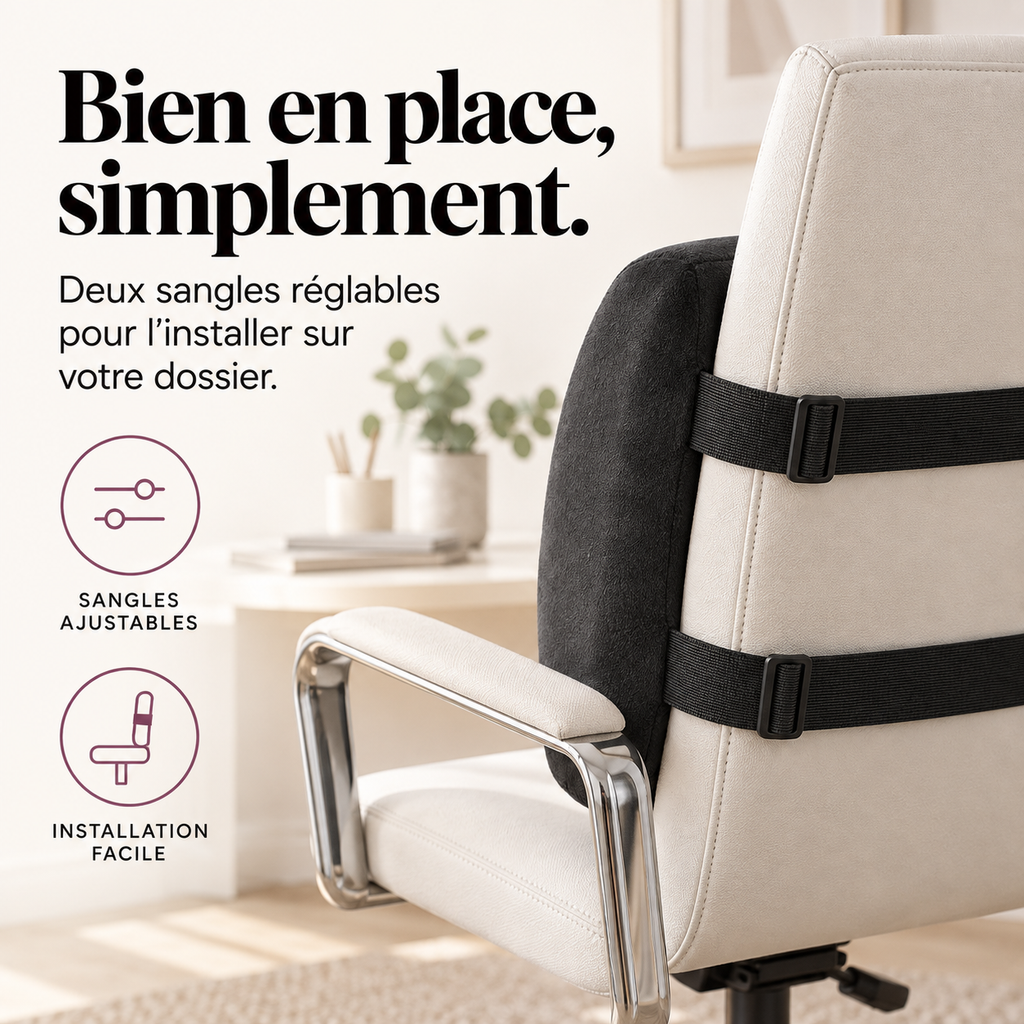 Coussin lombaire chauffant et vibrant : présentation du modèle, visuel 6.