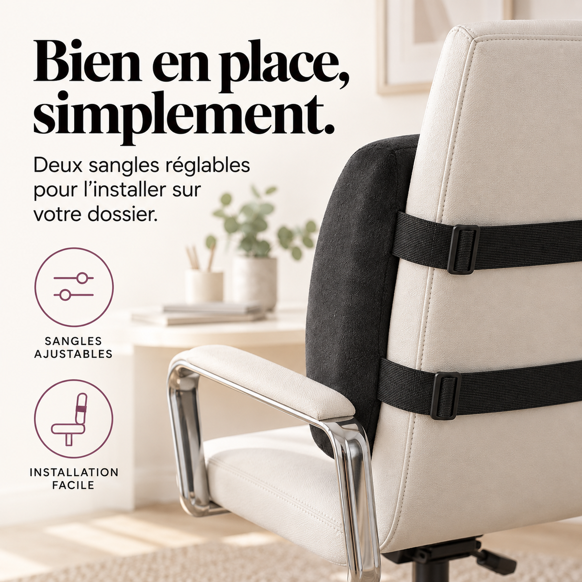 Coussin lombaire chauffant et vibrant : présentation du modèle, visuel 6.