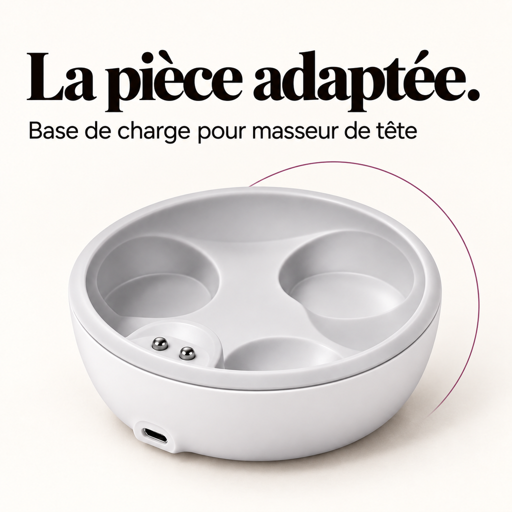 Base de charge pour masseur de tête : présentation du modèle, visuel 3.