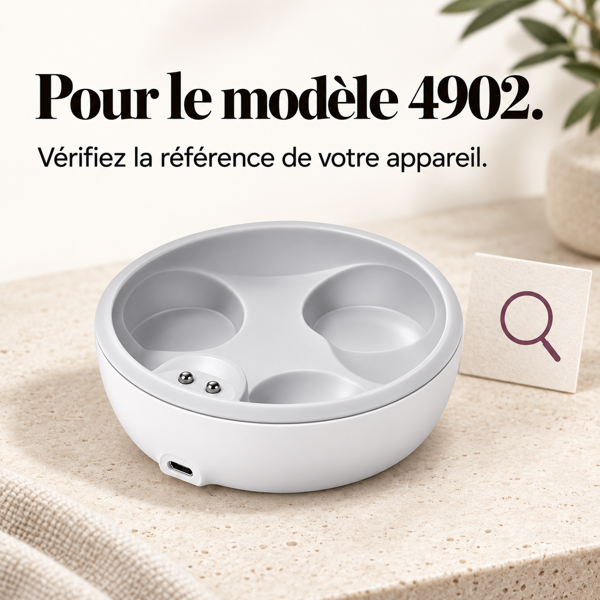 Base de charge pour masseur de tête : présentation du modèle, visuel 4.