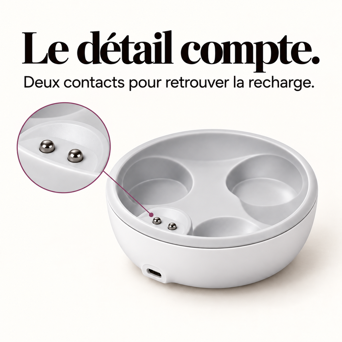 Base de charge pour masseur de tête : présentation du modèle, visuel 5.