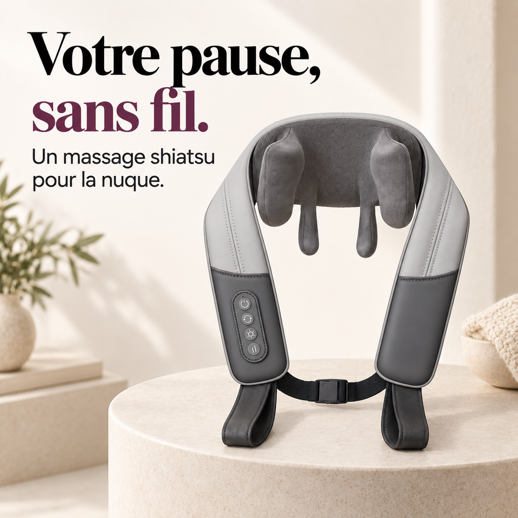 Masseur de nuque shiatsu sans fil : présentation du modèle, visuel 2.