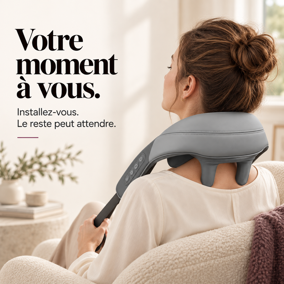 Masseur de nuque shiatsu sans fil : présentation du modèle, visuel 4.