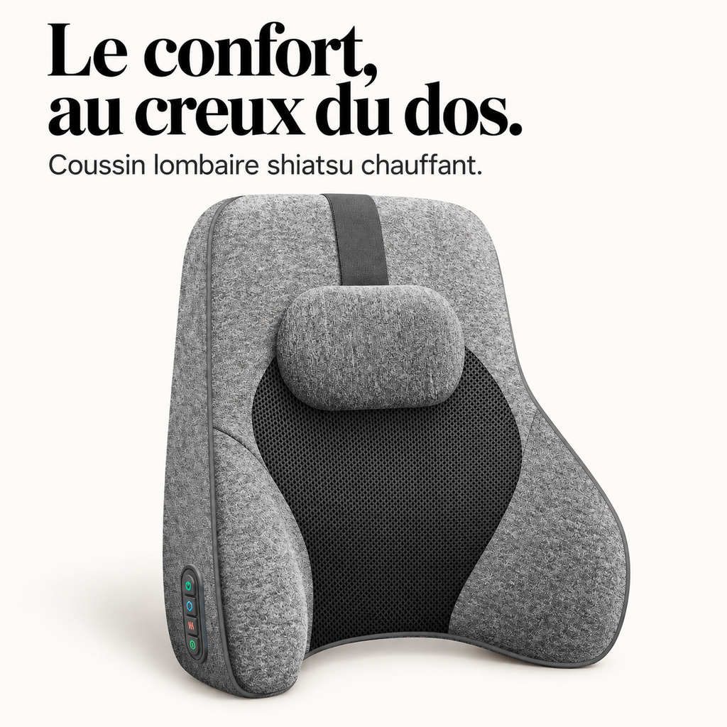 Coussin lombaire shiatsu à mémoire de forme : présentation du modèle, visuel 2.