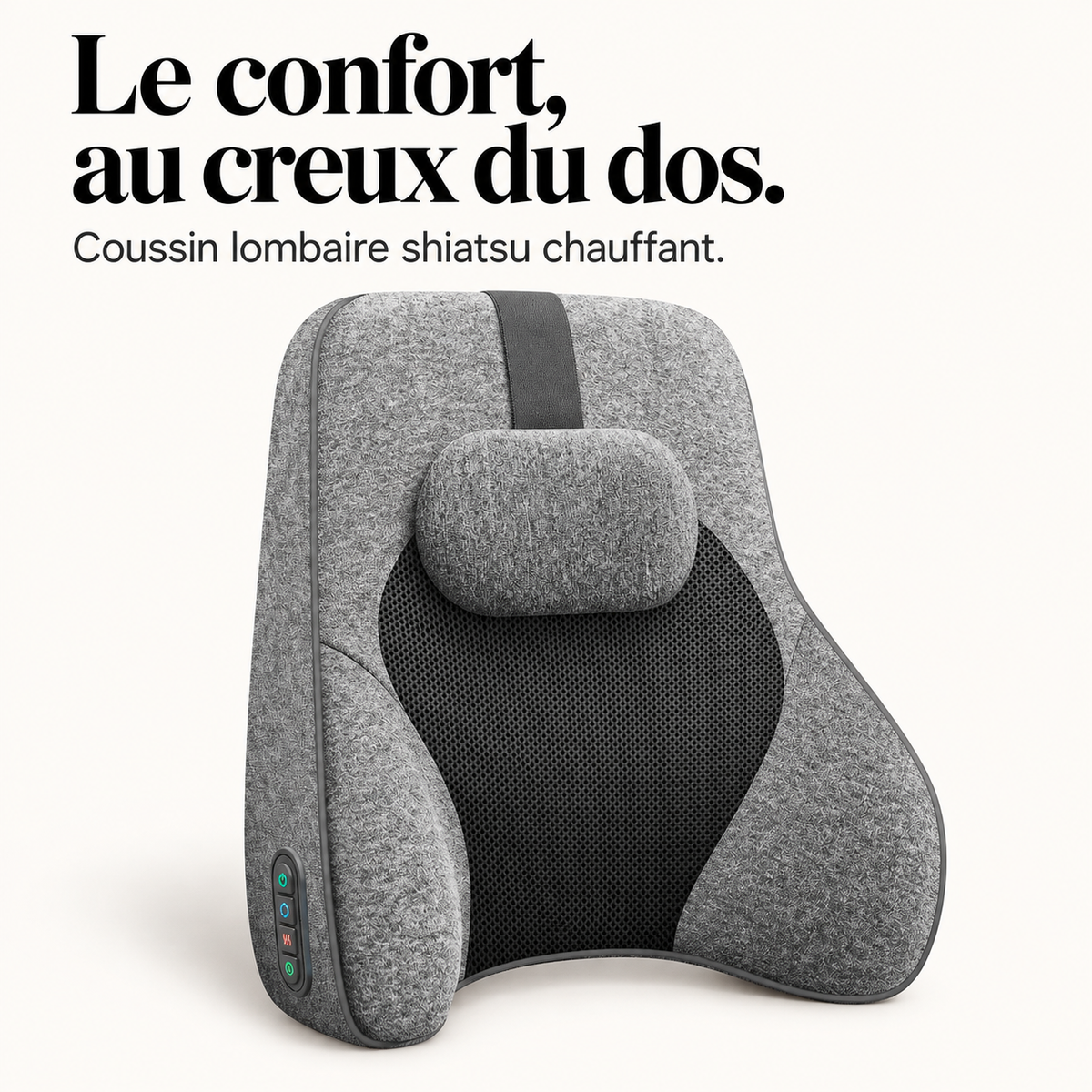 Coussin lombaire shiatsu à mémoire de forme : présentation du modèle, visuel 2.
