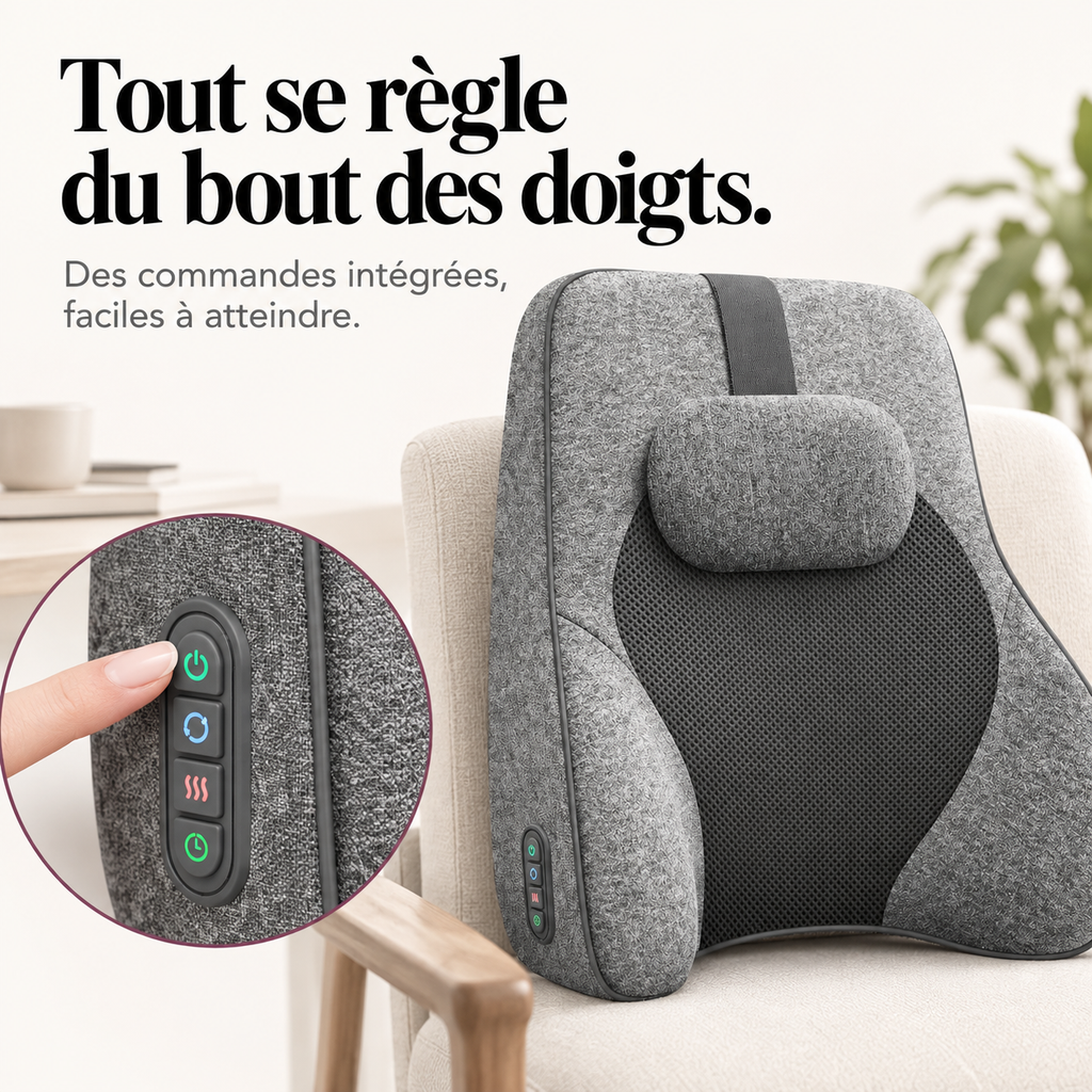 Coussin lombaire shiatsu à mémoire de forme : présentation du modèle, visuel 5.