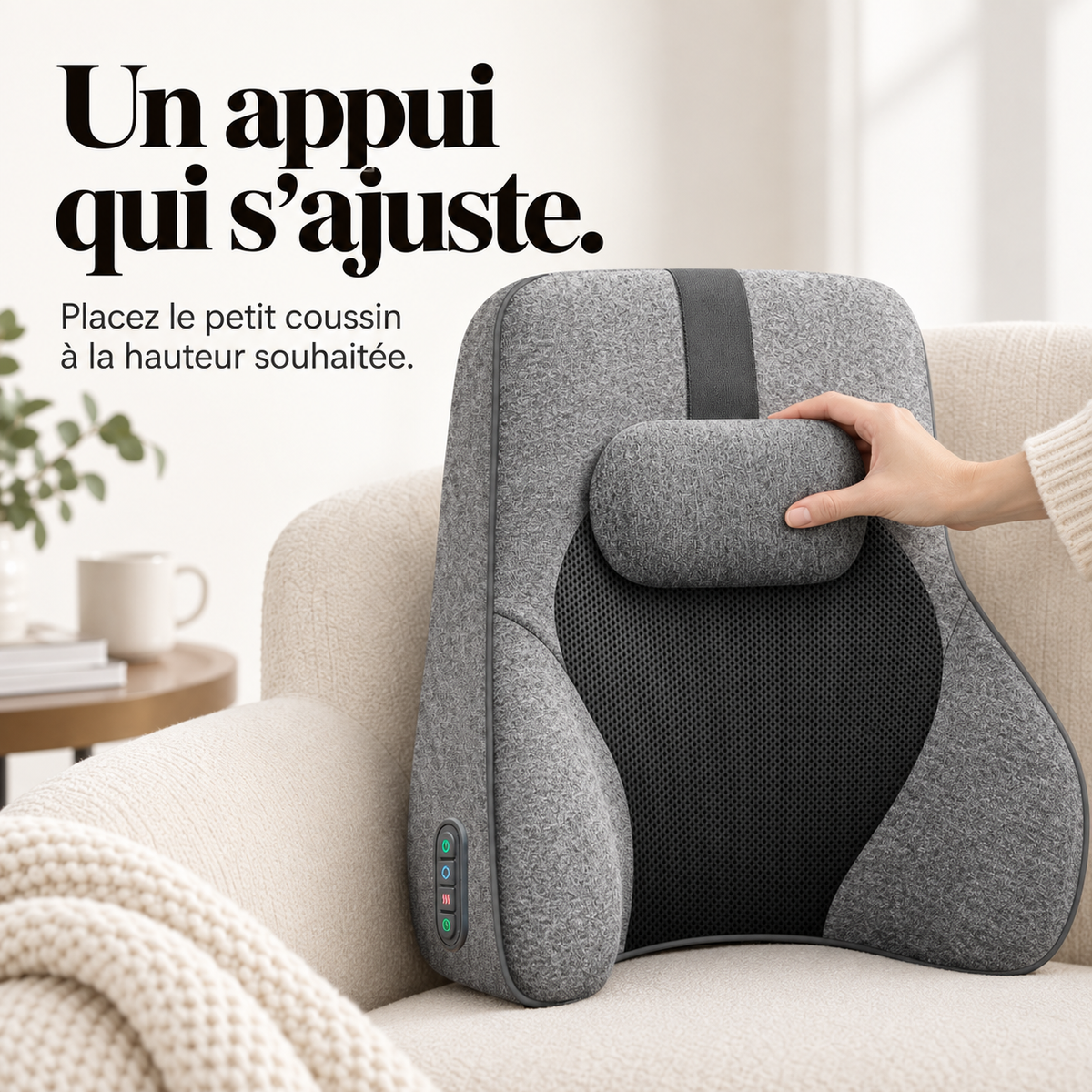 Coussin lombaire shiatsu à mémoire de forme : présentation du modèle, visuel 6.