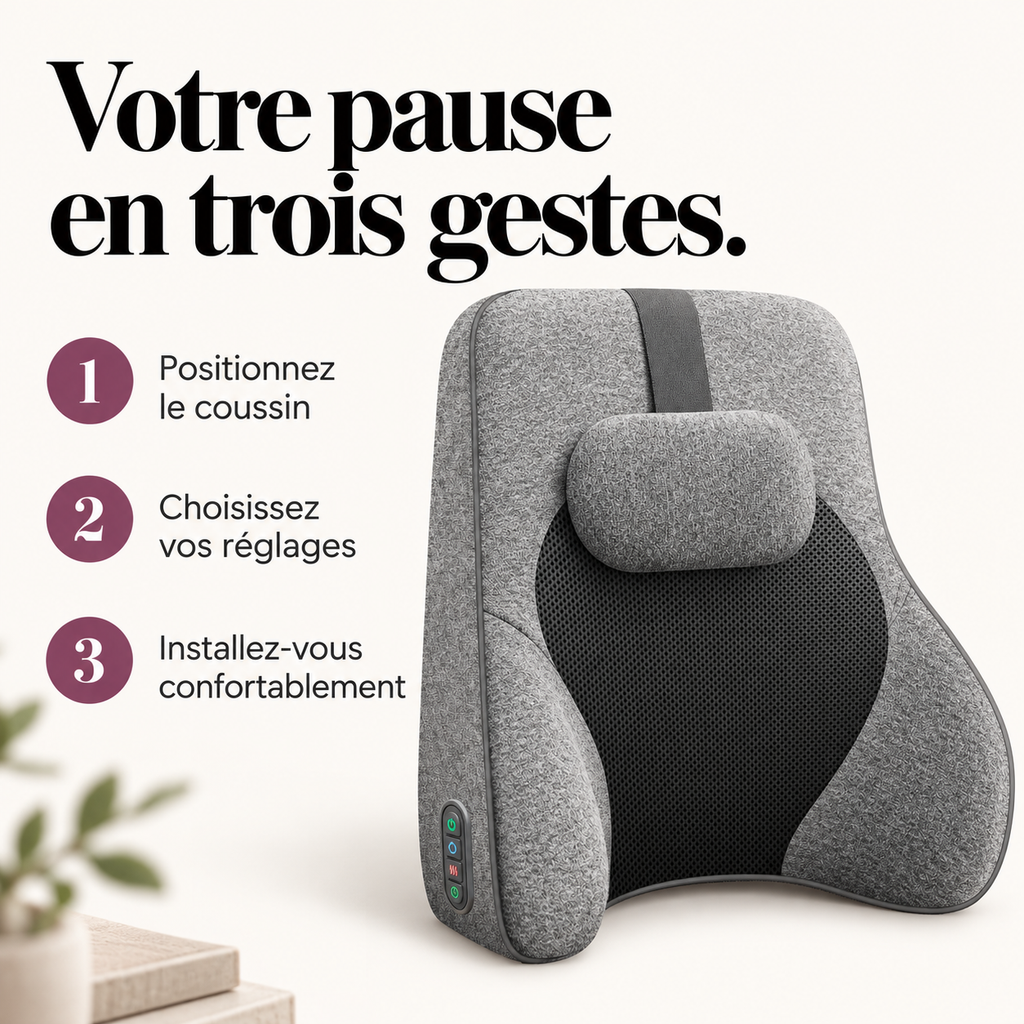 Coussin lombaire shiatsu à mémoire de forme : présentation du modèle, visuel 8.