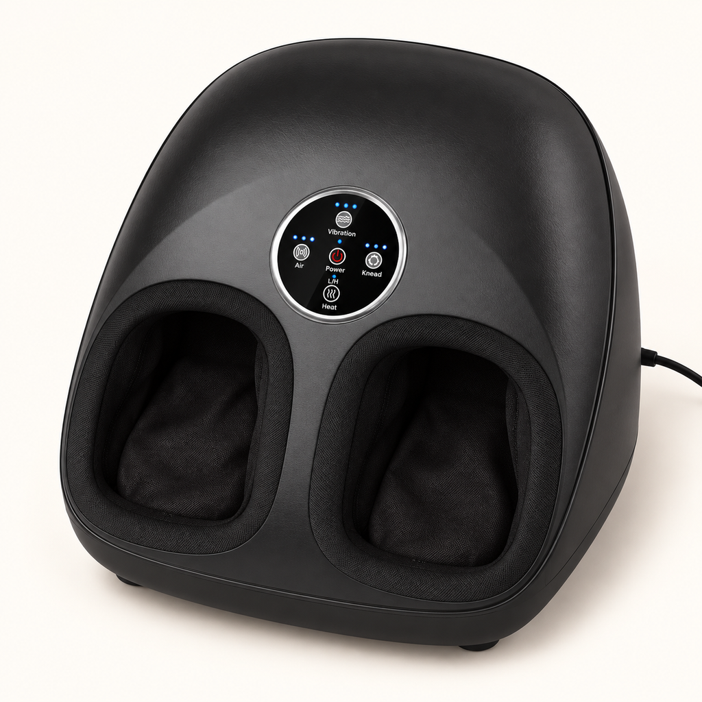 Masseur de pieds shiatsu à télécommande : vue du produit.