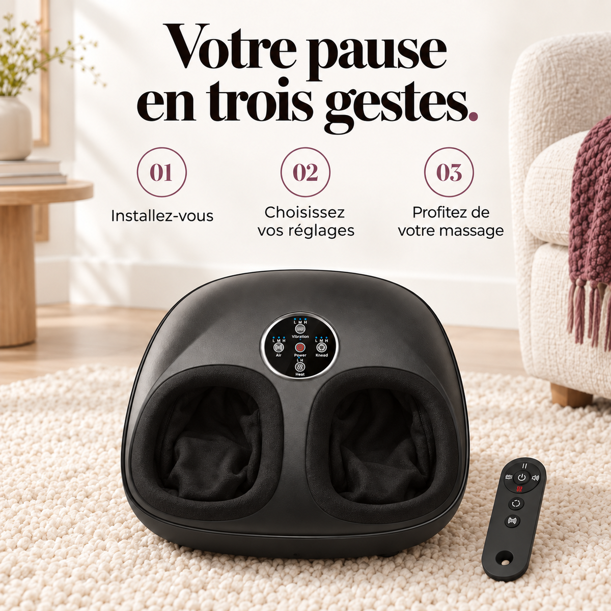 Masseur de pieds shiatsu à télécommande : présentation du modèle, visuel 8.
