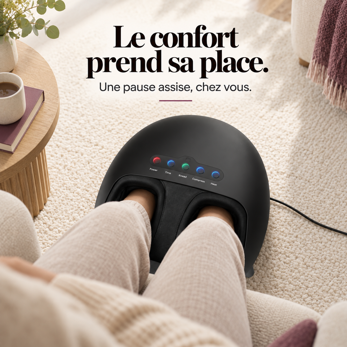 Masseur de pieds chauffant grande pointure : présentation du modèle, visuel 4.