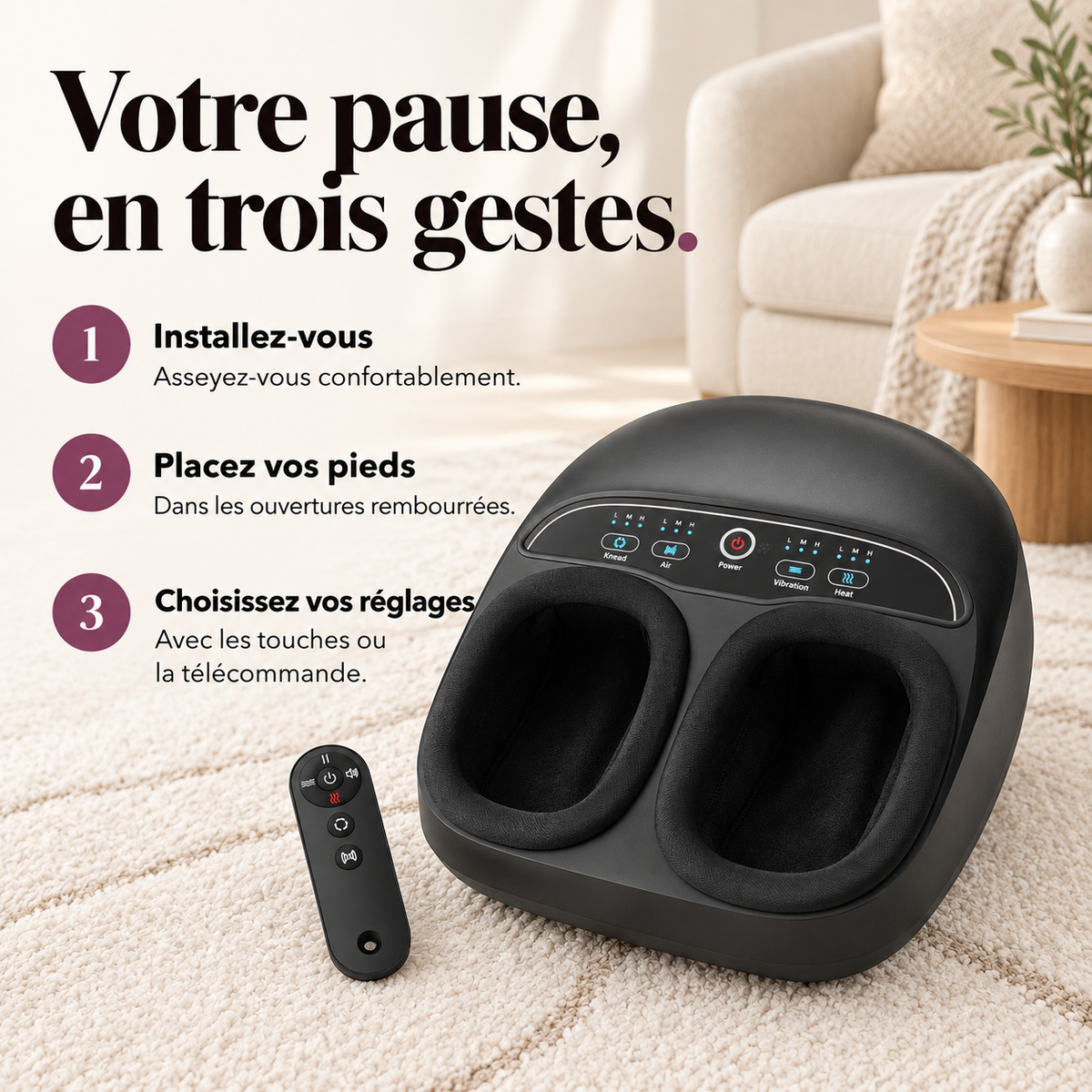 Masseur de pieds shiatsu avec pause : présentation du modèle, visuel 8.