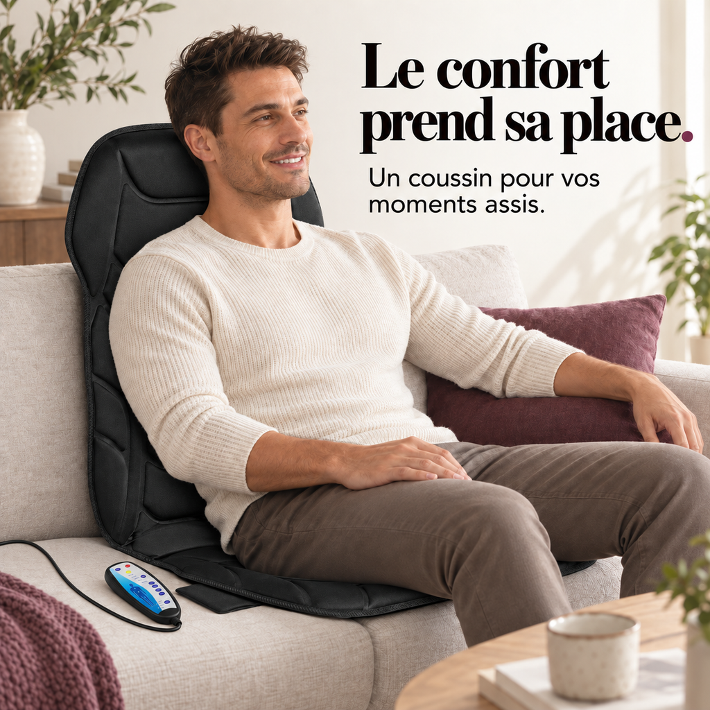 Coussin de siège vibrant à minuterie : présentation du modèle, visuel 4.