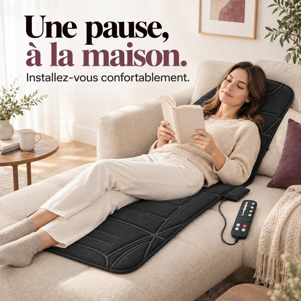 Tapis de massage vibrant chauffant : présentation du modèle, visuel 4.