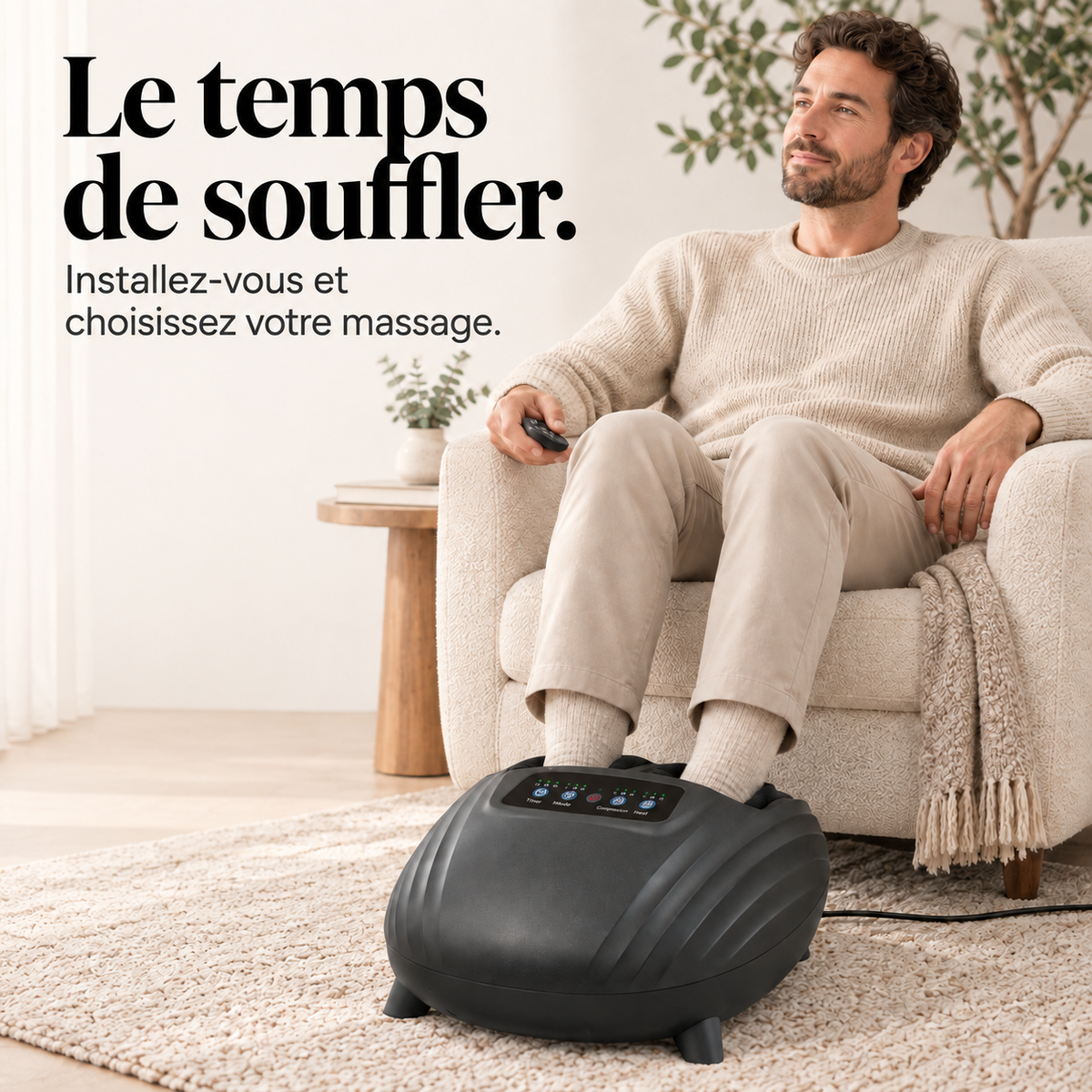 Masseur de pieds shiatsu avec télécommande : présentation du modèle, visuel 4.