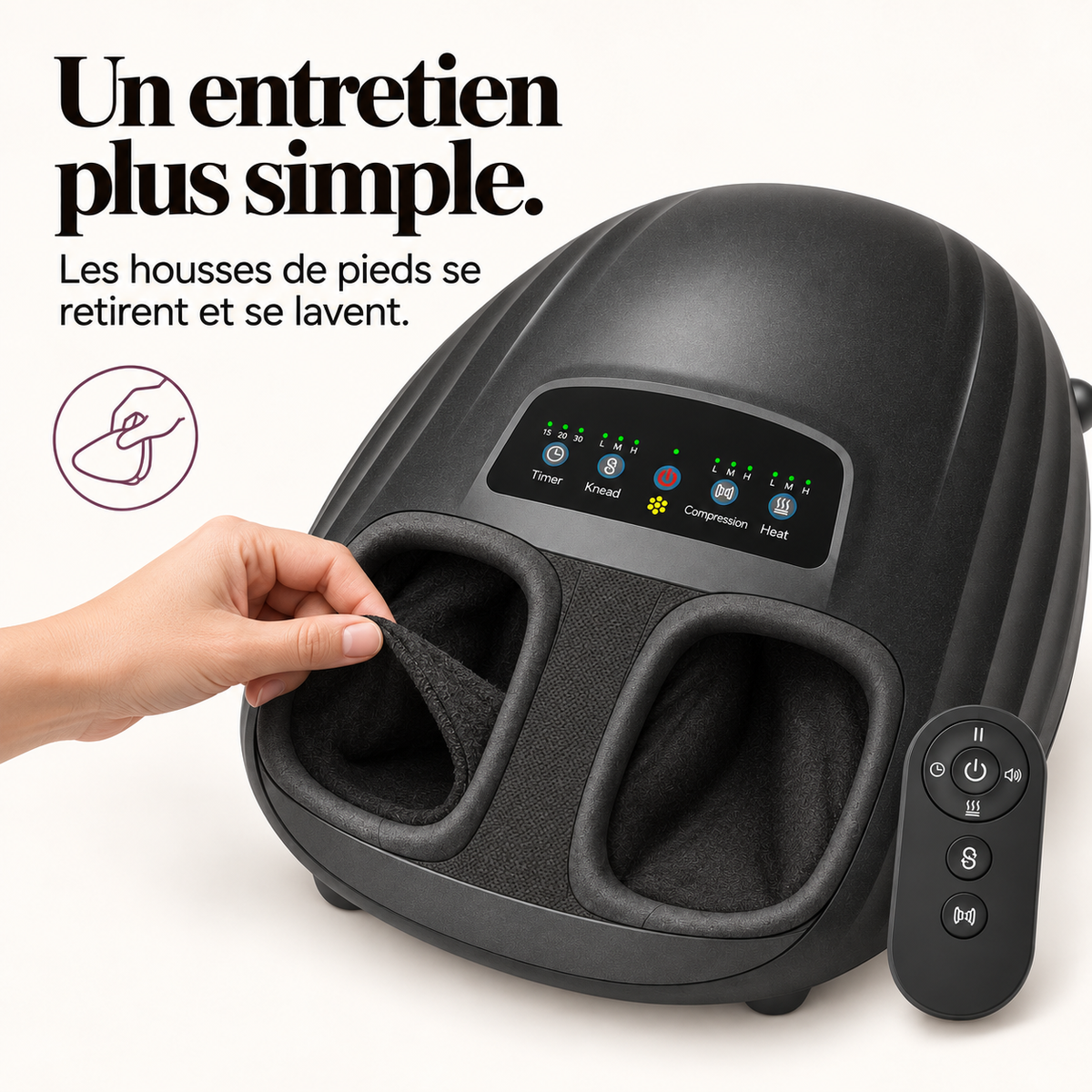 Masseur de pieds shiatsu avec télécommande : présentation du modèle, visuel 6.