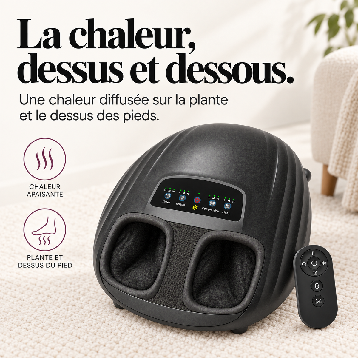 Masseur de pieds shiatsu avec télécommande : présentation du modèle, visuel 7.