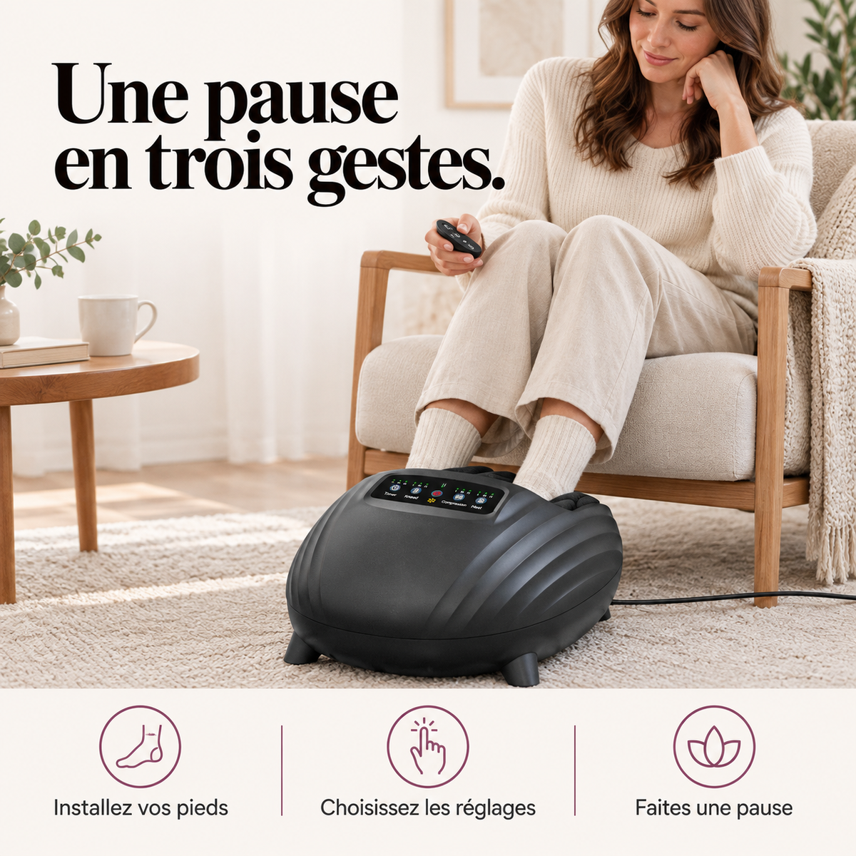 Masseur de pieds shiatsu avec télécommande : présentation du modèle, visuel 8.