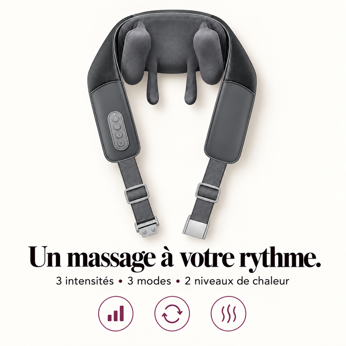 Masseur de nuque sans fil chauffant : présentation du modèle, visuel 3.