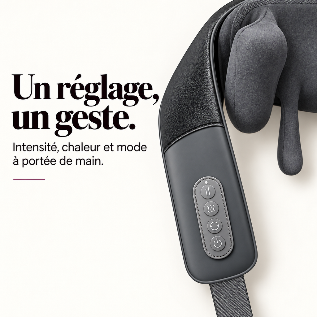 Masseur de nuque sans fil chauffant : présentation du modèle, visuel 5.