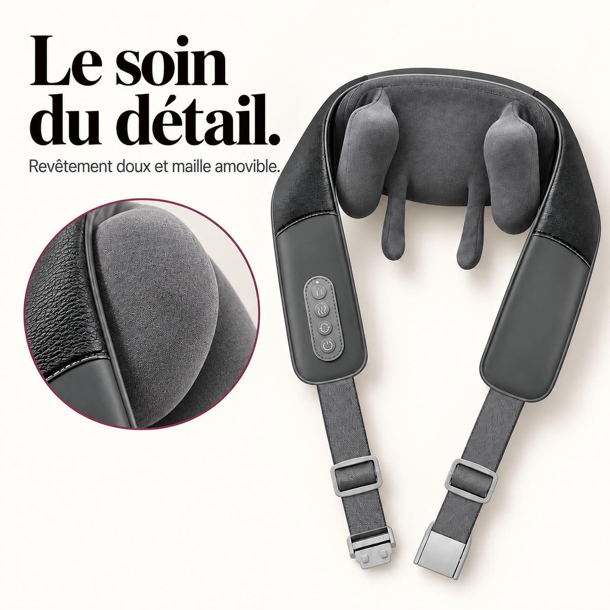 Masseur de nuque sans fil chauffant : présentation du modèle, visuel 6.