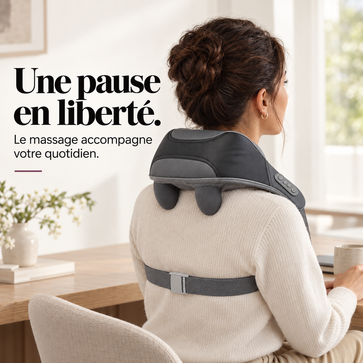 Masseur de nuque sans fil chauffant : présentation du modèle, visuel 8.