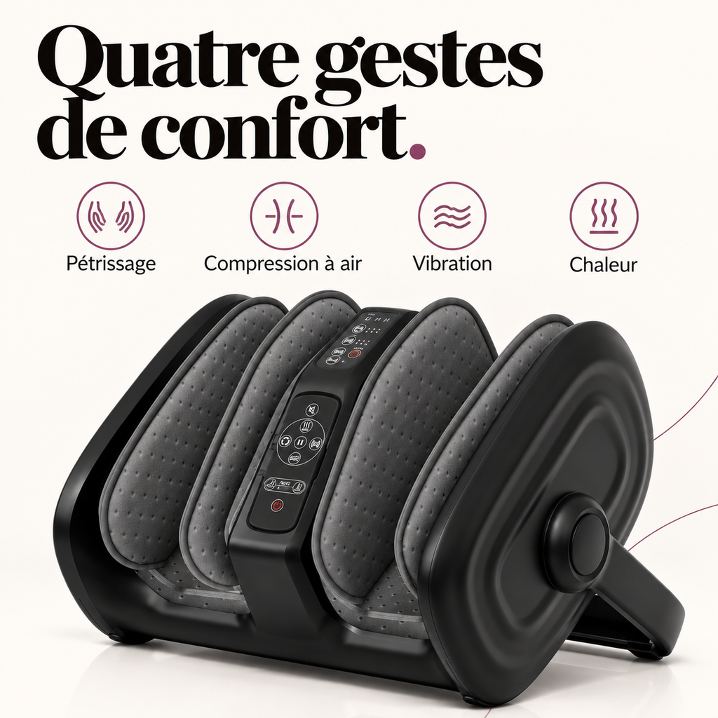 Masseur pieds et mollets avec télécommande : présentation du modèle, visuel 3.