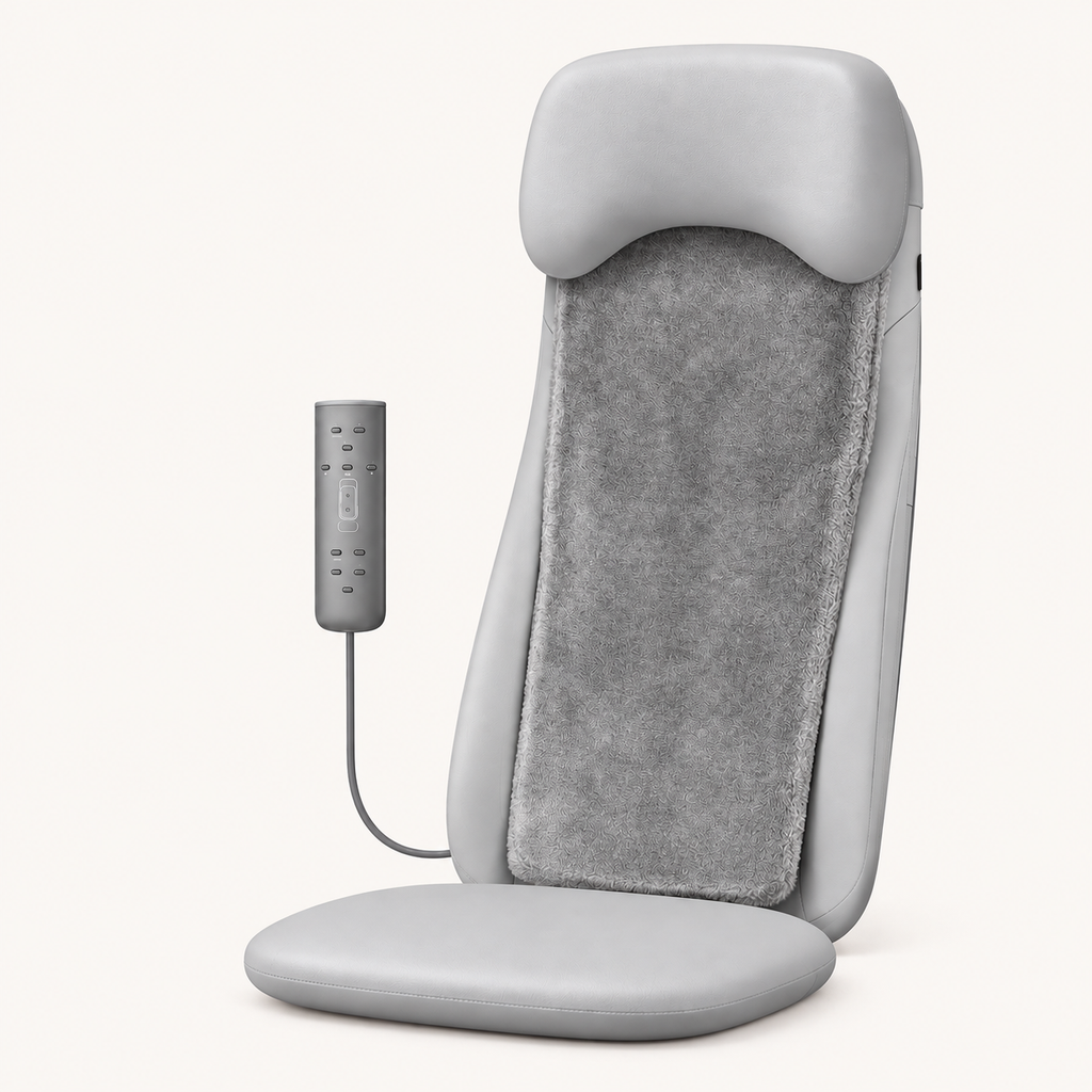 Siège de massage shiatsu chauffant : vue du produit.