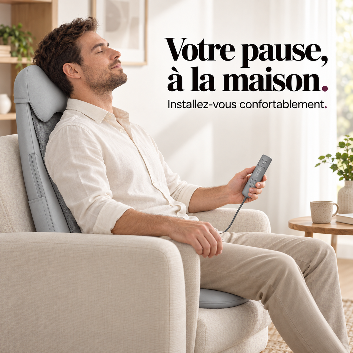 Siège de massage shiatsu chauffant : présentation du modèle, visuel 4.