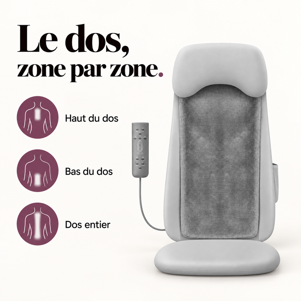 Siège de massage shiatsu chauffant : présentation du modèle, visuel 5.