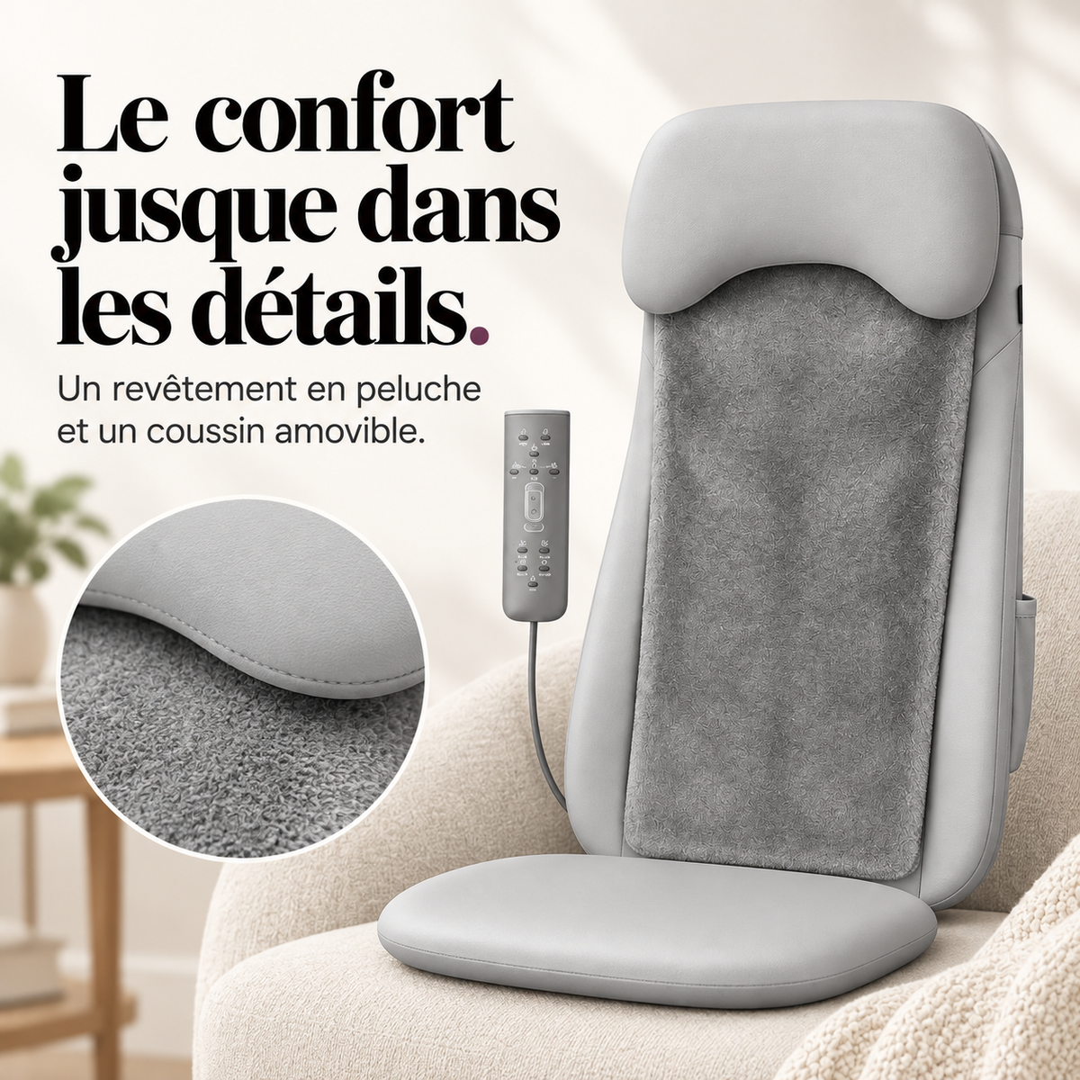 Siège de massage shiatsu chauffant : présentation du modèle, visuel 6.