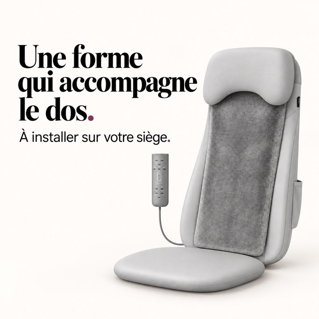 Siège de massage shiatsu chauffant : présentation du modèle, visuel 7.