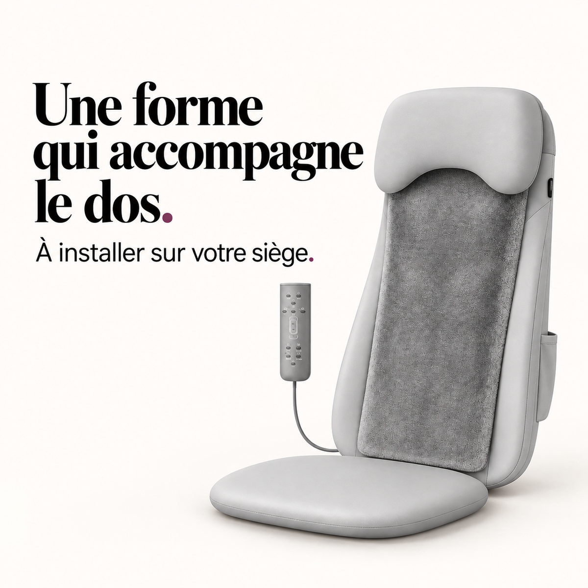 Siège de massage shiatsu chauffant : présentation du modèle, visuel 7.