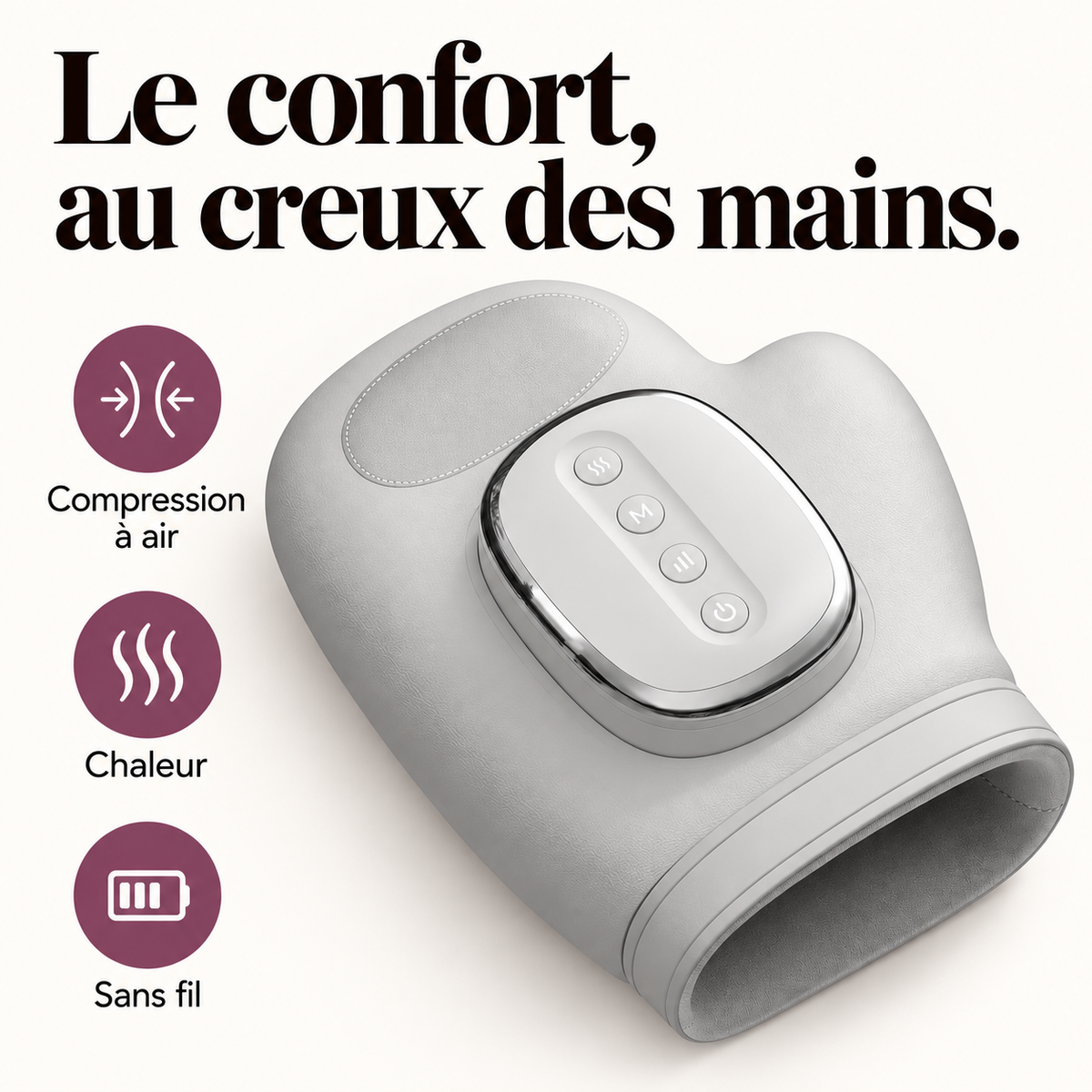 Masseur de main sans fil chauffant : présentation du modèle, visuel 3.