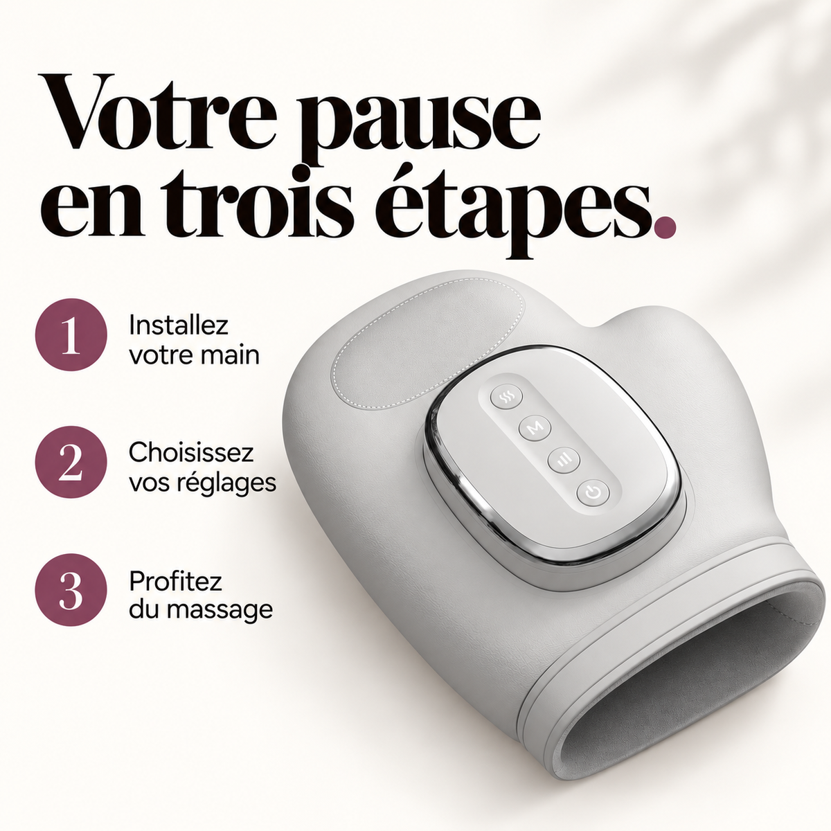 Masseur de main sans fil chauffant : présentation du modèle, visuel 8.