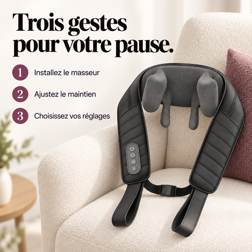 Masseur nuque et épaules sans fil : présentation du modèle, visuel 8.