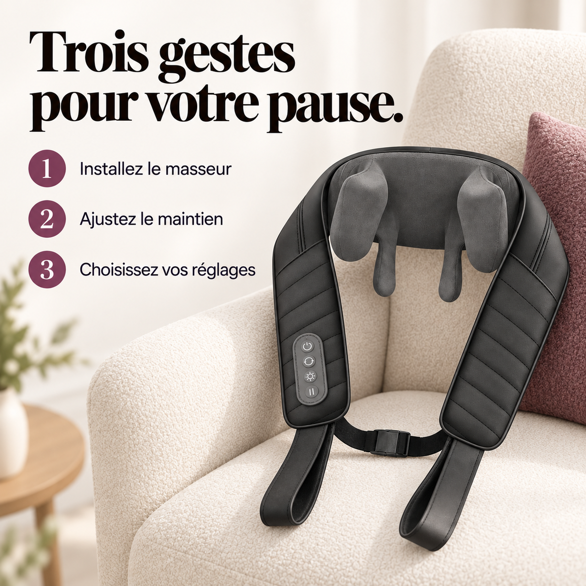 Masseur nuque et épaules sans fil : présentation du modèle, visuel 8.