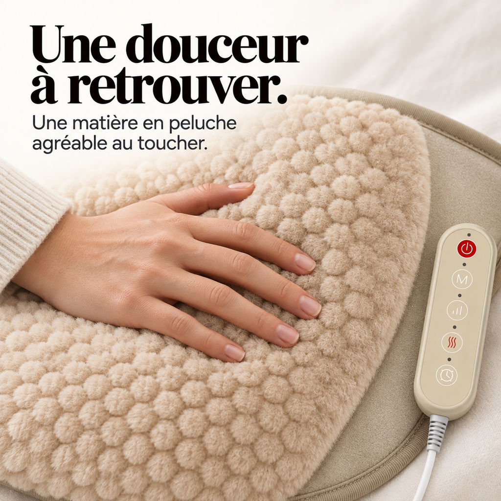Ceinture chauffante vibrante en peluche : présentation du modèle, visuel 6.