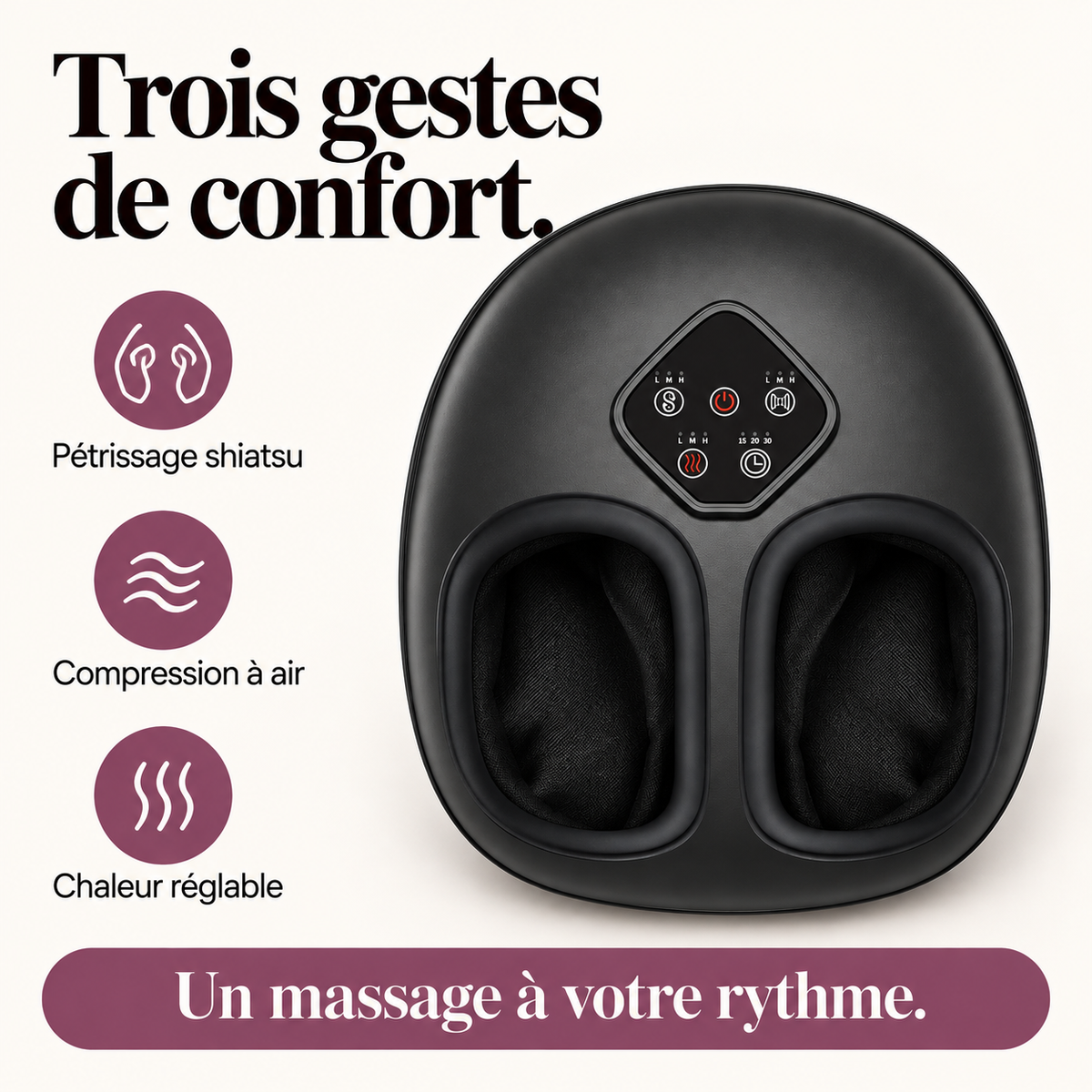 Masseur de pieds shiatsu grand format : présentation du modèle, visuel 3.