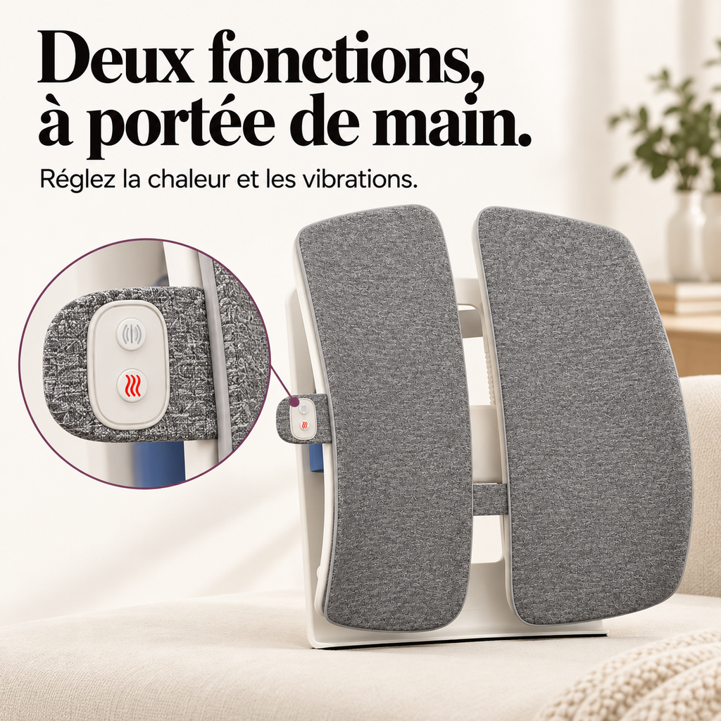 Support lombaire réglable chauffant et vibrant : présentation du modèle, visuel 5.