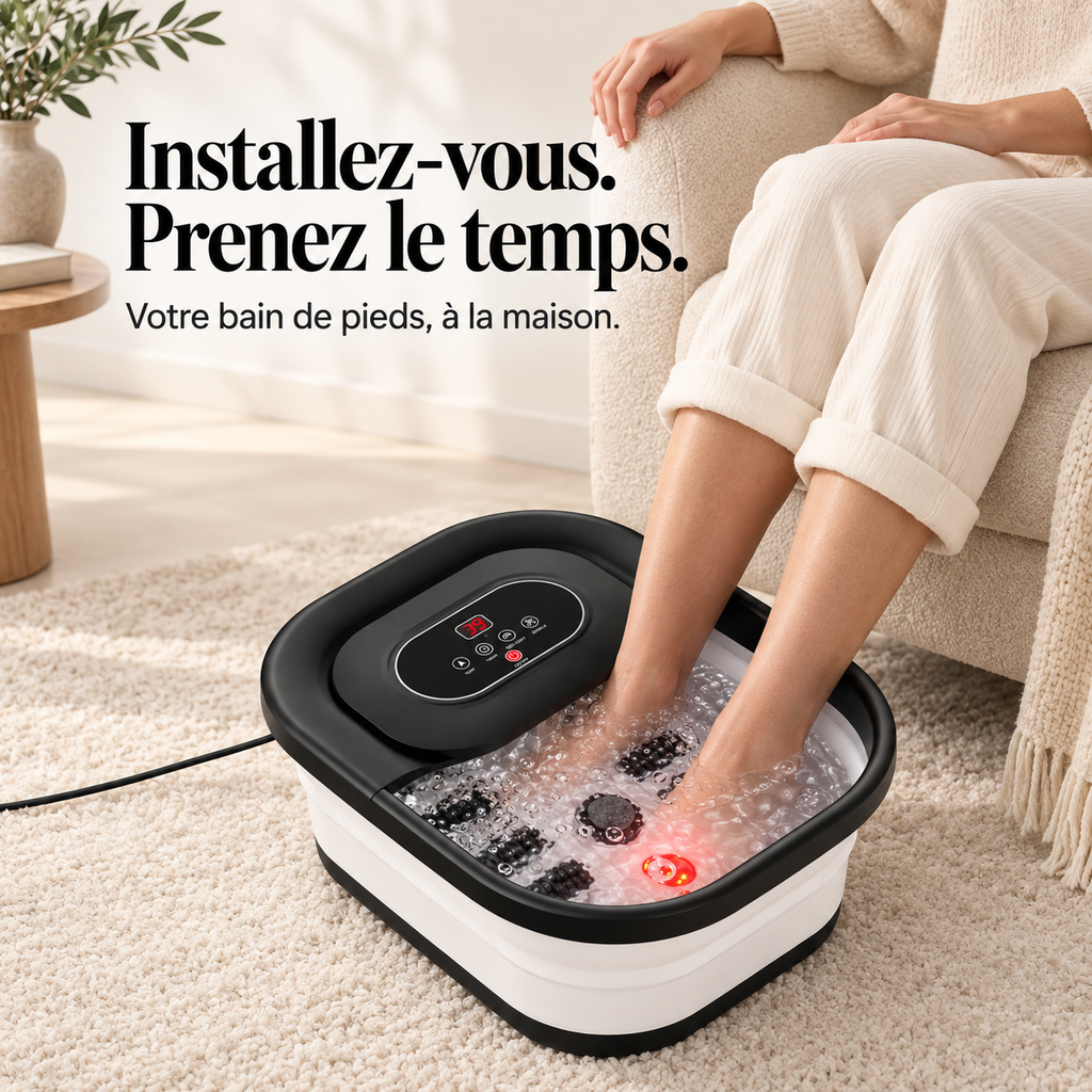Bain de pieds pliable à bulles : présentation du modèle, visuel 4.