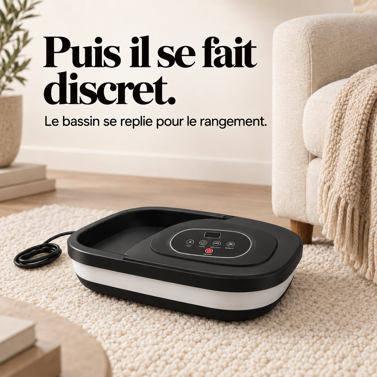 Bain de pieds pliable à bulles : présentation du modèle, visuel 7.
