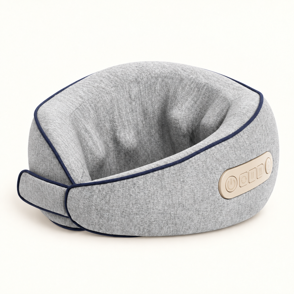 Coussin de massage nuque sans fil : vue du produit.
