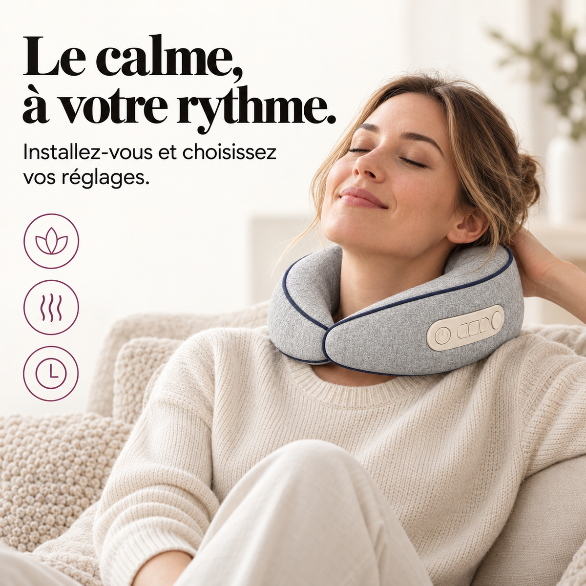 Coussin de massage nuque sans fil : présentation du modèle, visuel 4.