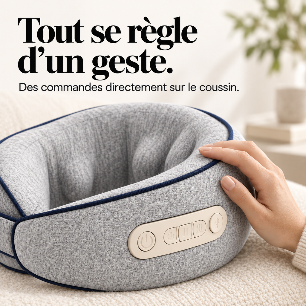 Coussin de massage nuque sans fil : présentation du modèle, visuel 5.